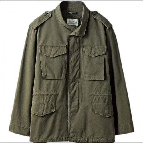 Herren Feldjacke im Militärstil mit Epauletten Drune