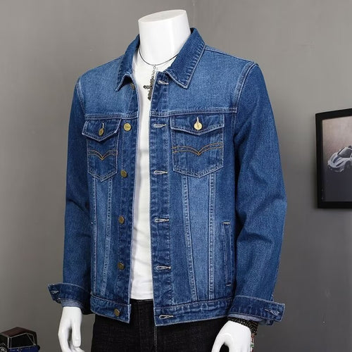 Herren Klassische Denimjacke mit modernen Details Drune