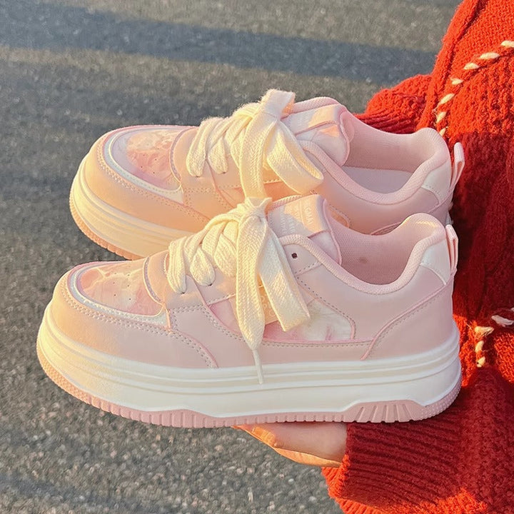 Damen Bequeme Sport Sneakers mit modischem Design und dämpfender Sohle Drune