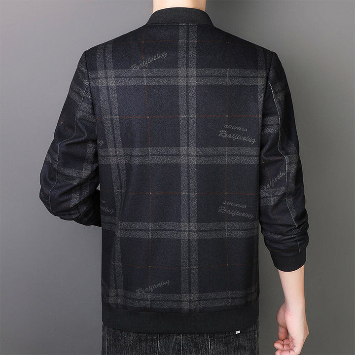Herren Sportliche Karierte Bomberjacke Drune