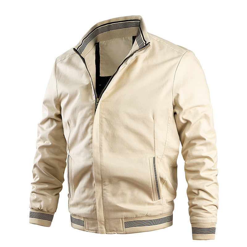 Herren Thermo-Canvas-Blouson mit weichem Teddyfutter und hochschließendem Stehkragen Drune