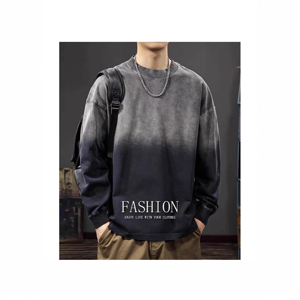 Herren Langarm-T-Shirt mit Ombre-Effekt Drune