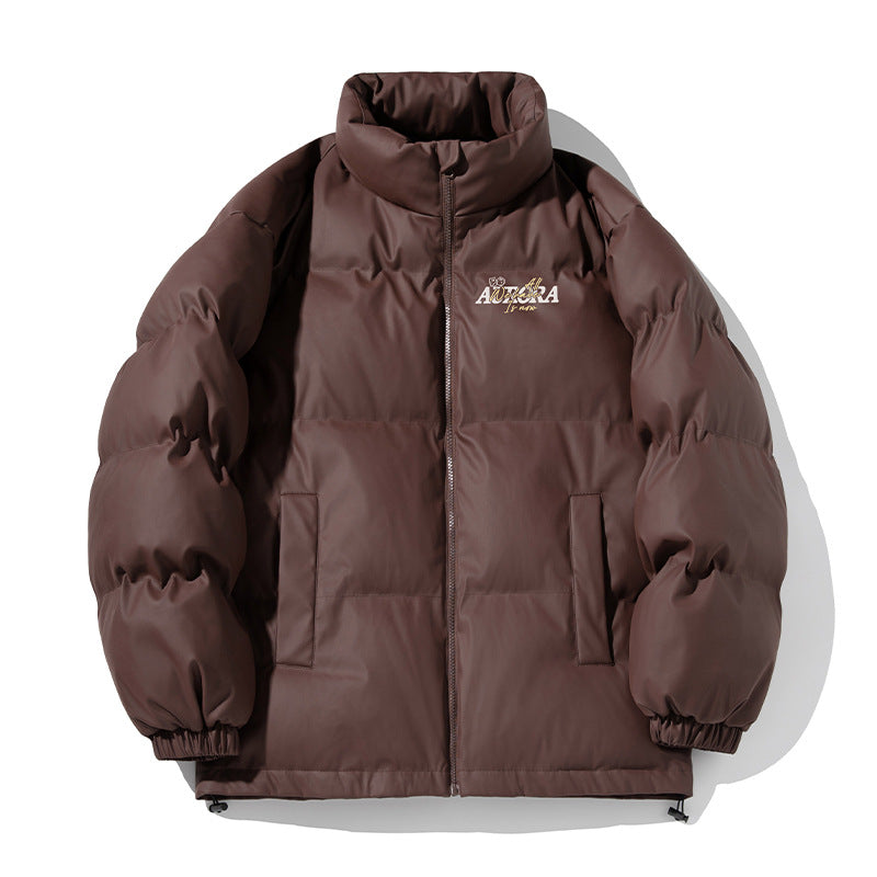 Unisex Isolierte Pufferjacke im minimalistischen Boxy‑Schnitt mit hohem Stehkragen, verdecktem Reißverschluss und Kordelzugsaum Drune