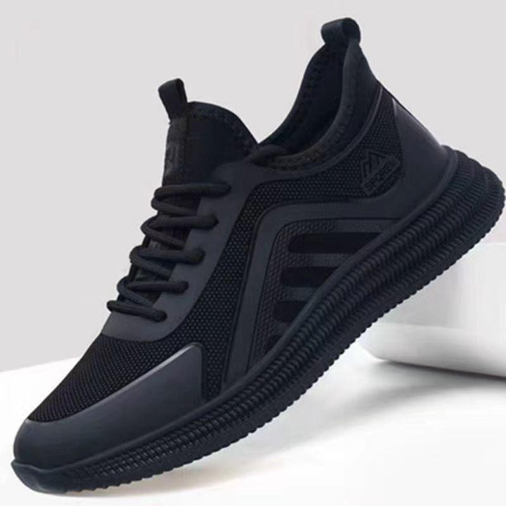 Herren Minimalistischer Urban-Lauftrainer mit gerippter Plateausohle und nahtlosem Mesh-Upper Drune