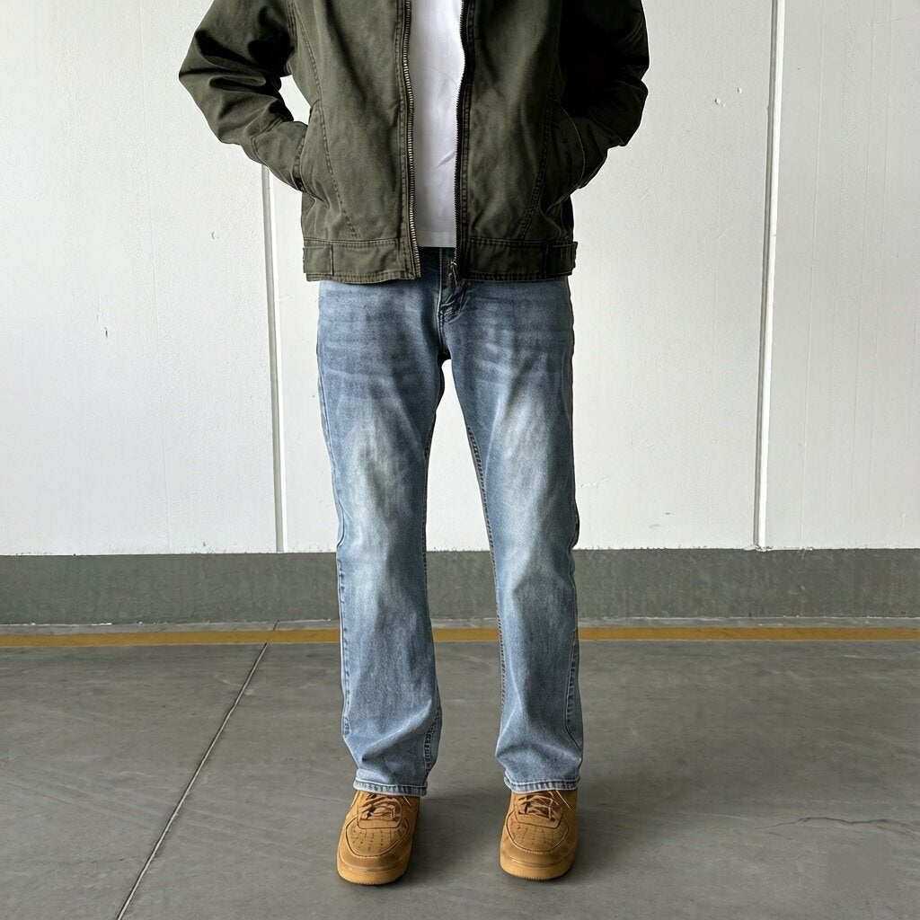 Herren Klassische Jeanshose Drune