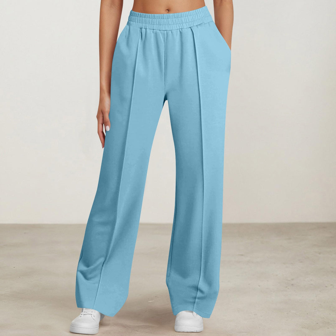 Damen nan elegante Bundfalten-Hose mit hohem Komfortbund, Bügelfalte und seitlichen Eingrifftaschen Drune