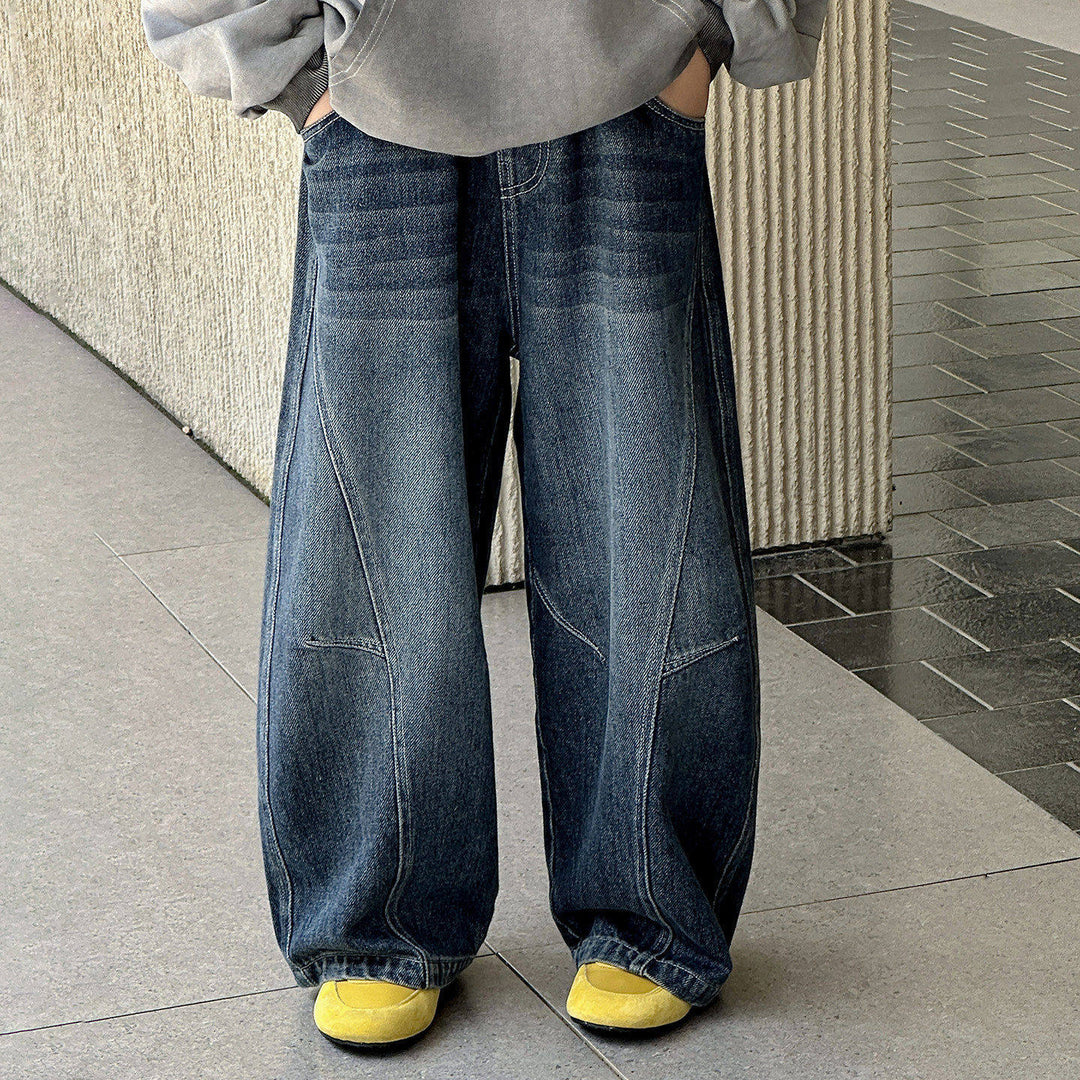 Unisex weit geschnittene Denim-Hose mit lässiger Passform Drune