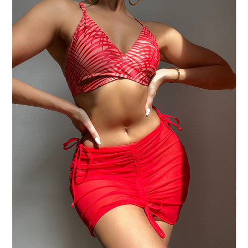 Damen Bikiniset mit verspieltem Rock Drune