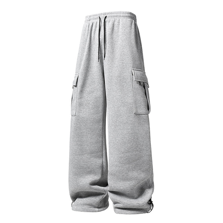 Herren Weite Cargo-Jogginghose mit Thermofleece, Tunnelzugbund & verstellbaren Beinabschlüssen Drune
