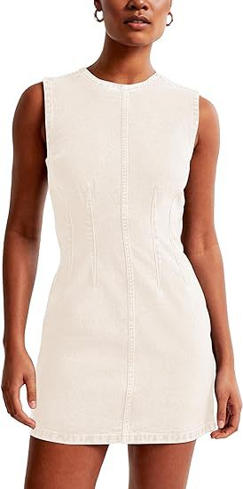 Damen Jeanskleid im modernen Schnitt mit nahtlosen Details Drune
