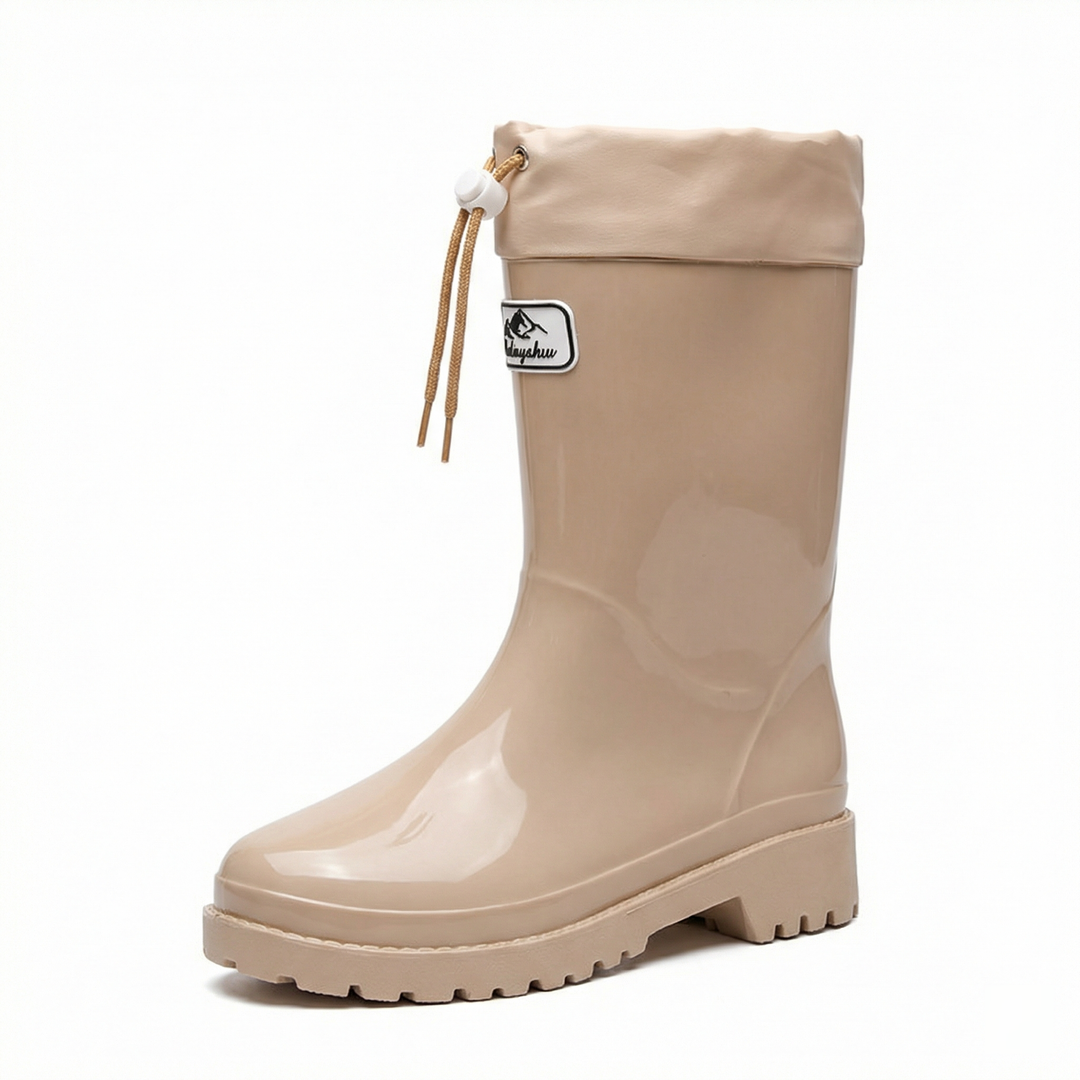 Damen Hochwertige und Stylische Gummistiefel mit Verstellbarem Schnürsystem Drune