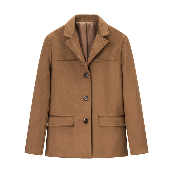 Damen modischer Wollblazer mit Taschen und hochwertiger Verarbeitung Drune