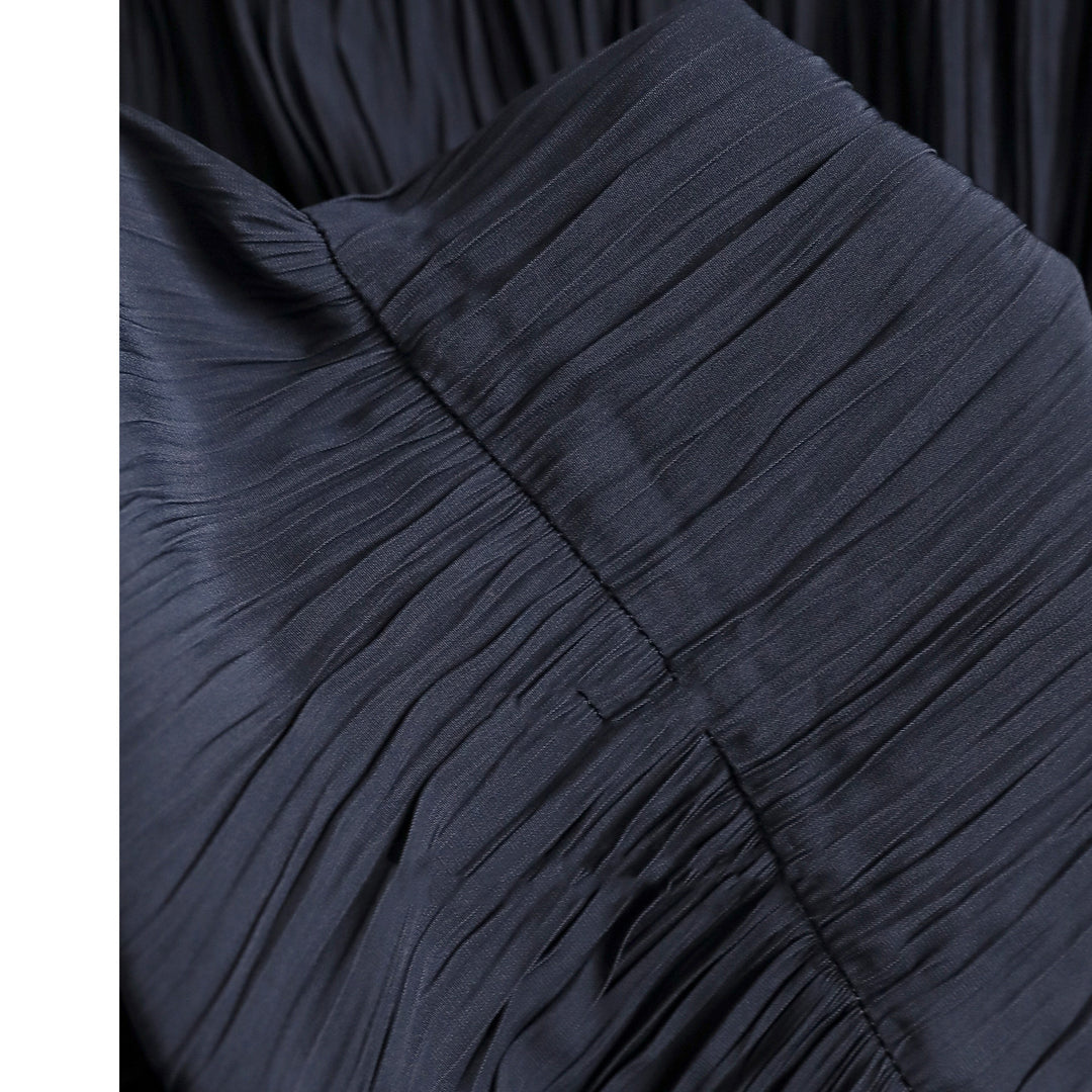 Damen Eleganter Faltenrock mit hohem Bund und fließendem Stoff Drune