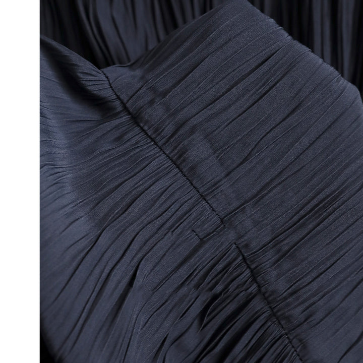 Damen Eleganter Faltenrock mit hohem Bund und fließendem Stoff Drune