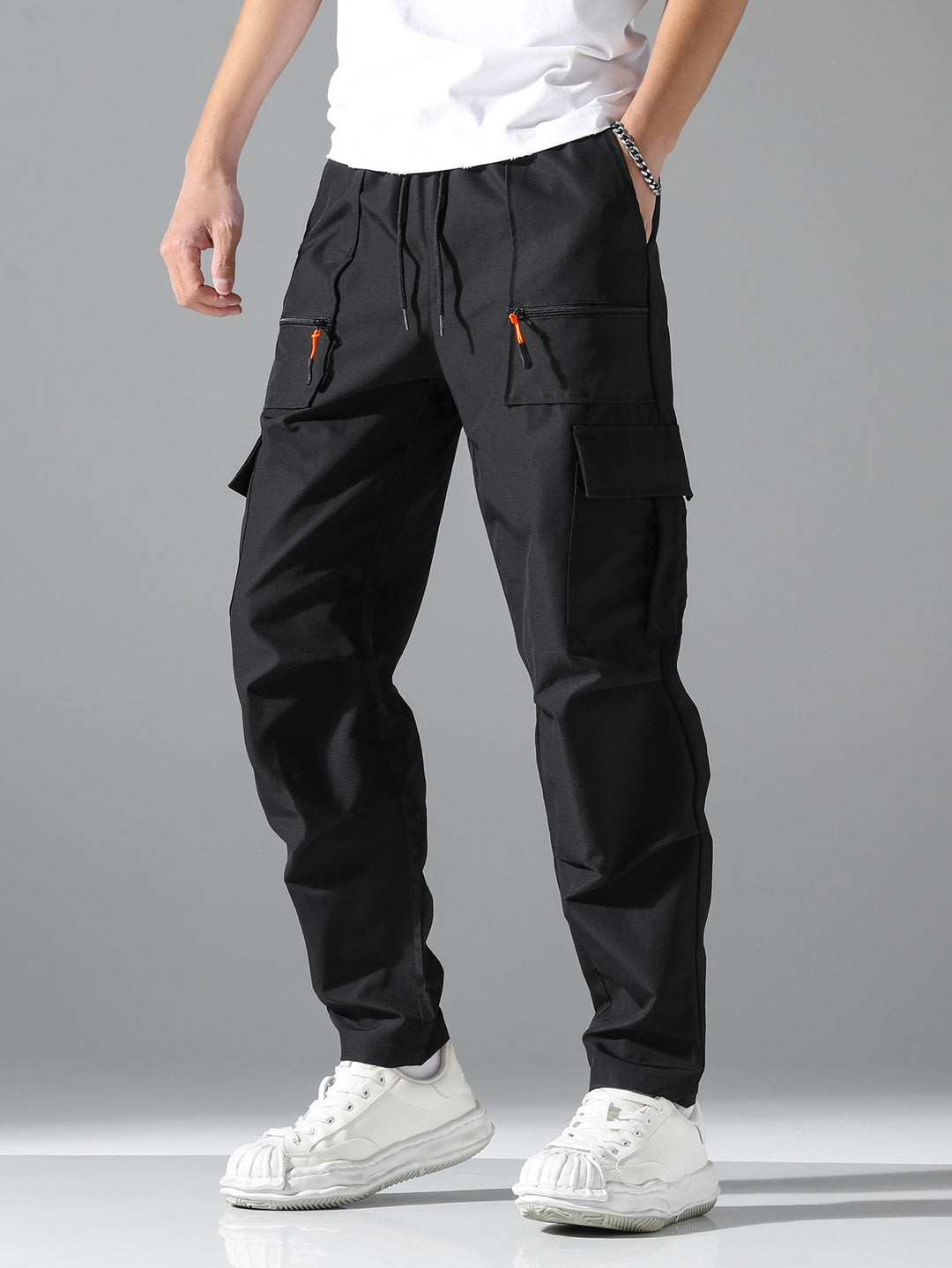 Herren Bequeme Cargo-Hose mit elastischem Bund Drune