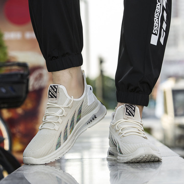Herren Leichte Sneaker mit atmungsaktiven Mesh-Einsätzen und dämpfender Sohle Drune