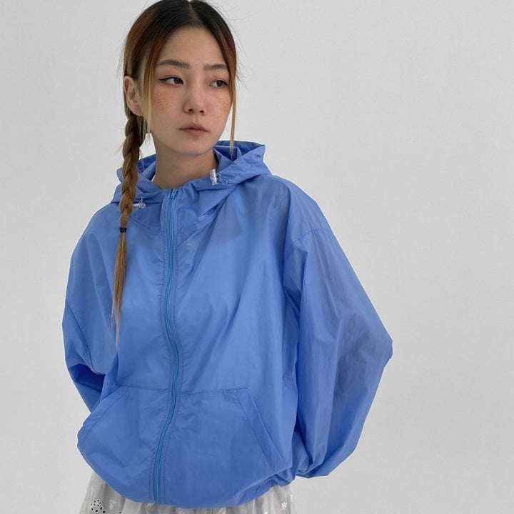 Damen leichte sportliche Windbreaker-Jacke Drune