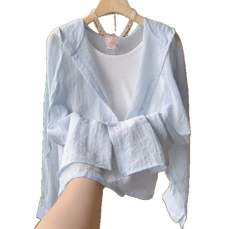 Damen leichte Sommerjacke mit Rüschendesign Drune