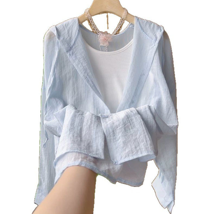 Damen leichte Sommerjacke mit Rüschendesign Drune