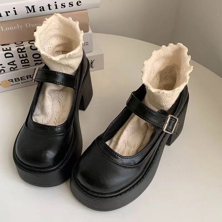 Damen Mary Jane Pumps mit modernem Design und hochwertiger Schnalle Drune