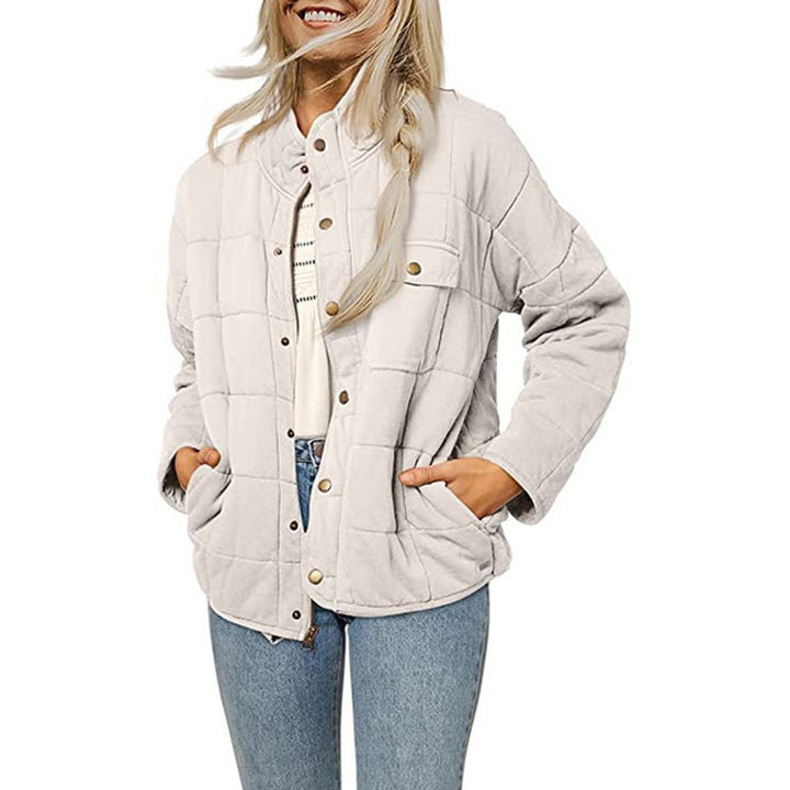 Damen Steppjacke mit dekorativem Knopf Drune