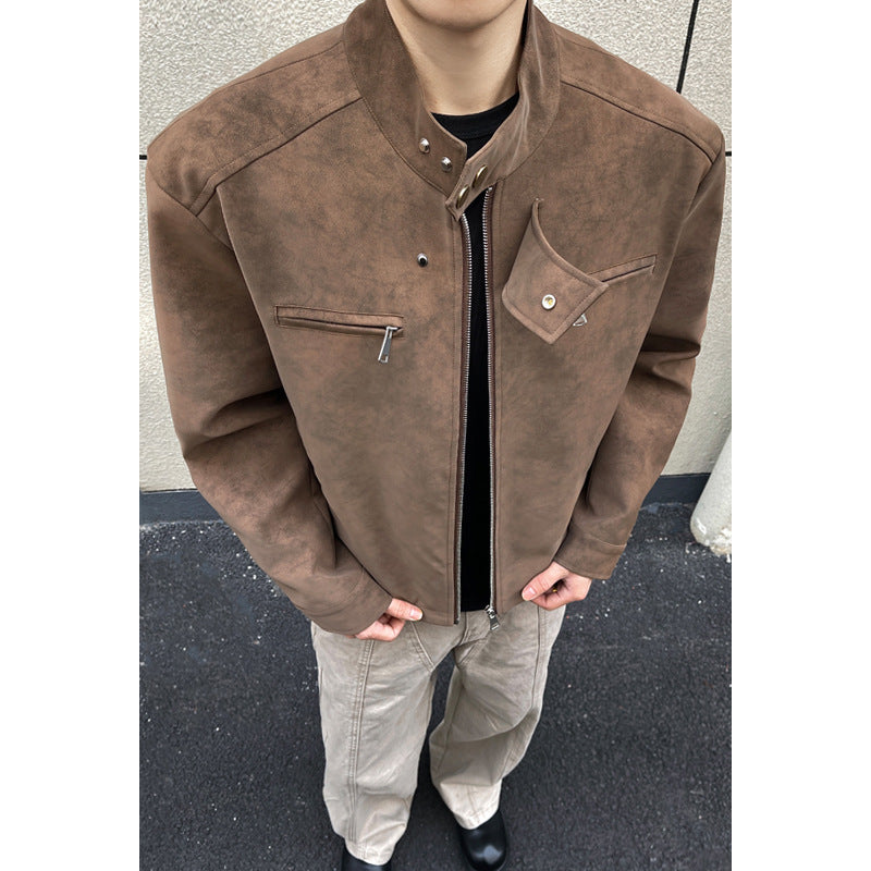 Herren Modische Overshirt Jacke Drune