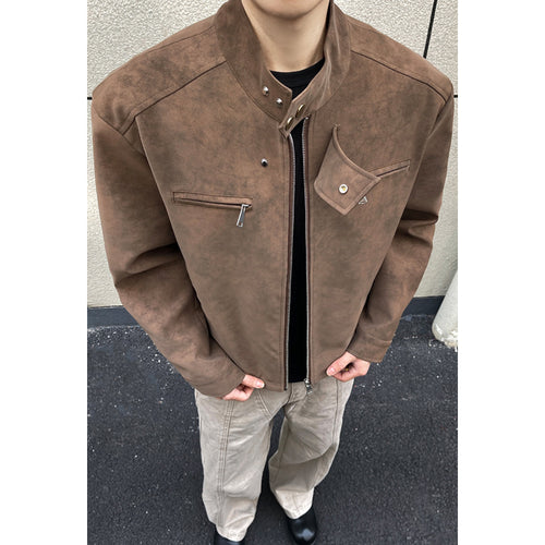 Herren Modische Overshirt Jacke Drune
