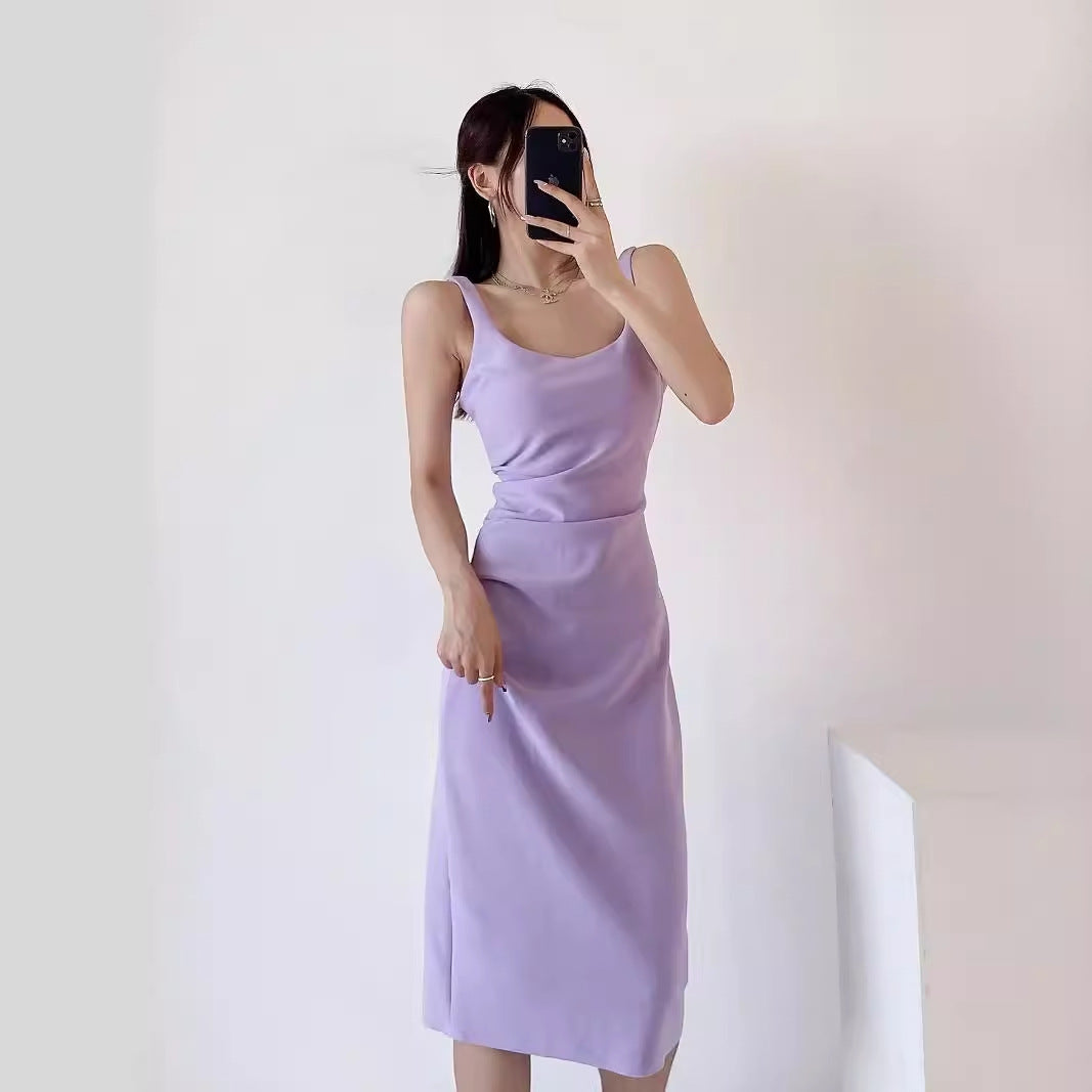 Damen figurbetontes Midi-Kleid mit elegantem Rüschendetail Drune