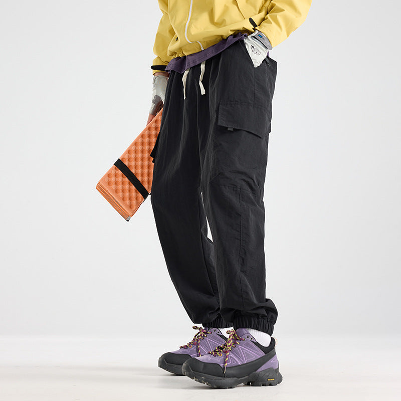 Herren Leichte Utility-Cargo-Hose aus Ripstop mit elastischem Saum und Mehrfachtaschen Drune