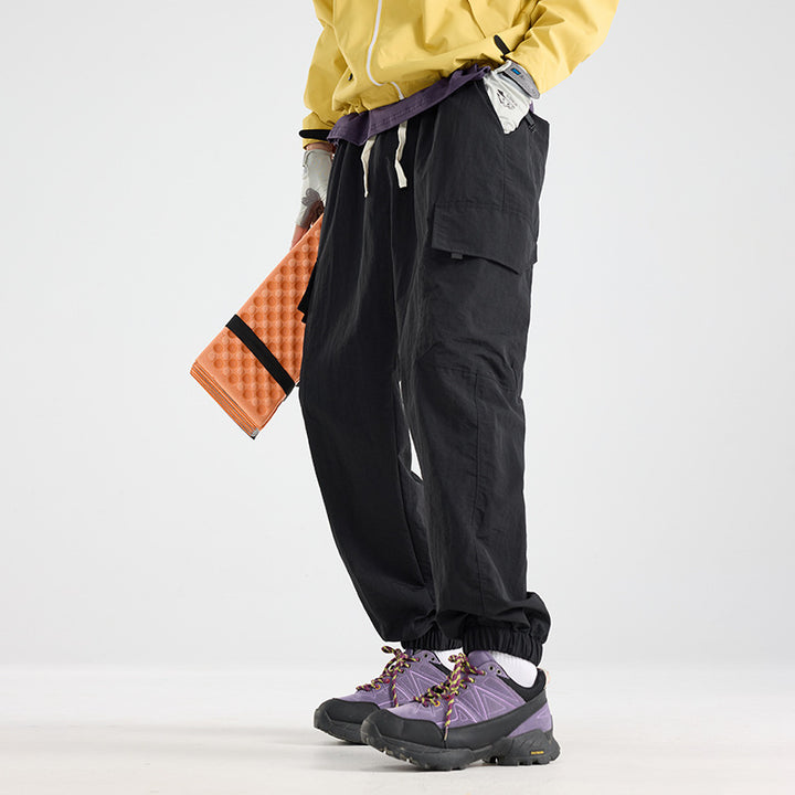 Herren Leichte Utility-Cargo-Hose aus Ripstop mit elastischem Saum und Mehrfachtaschen Drune