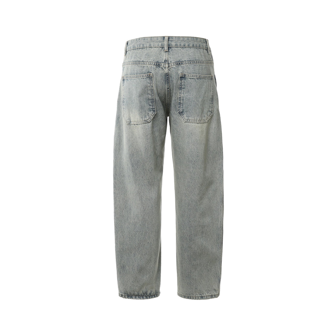 Damen High‑Waist Relaxed-Jeans mit Distressed-Details und tailliertem Knöchelabschluss Drune