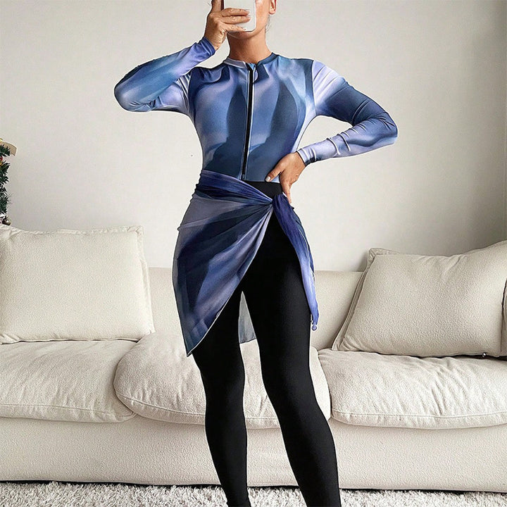 Damen Funktionskleid mit elegantem Wickeldesign Drune
