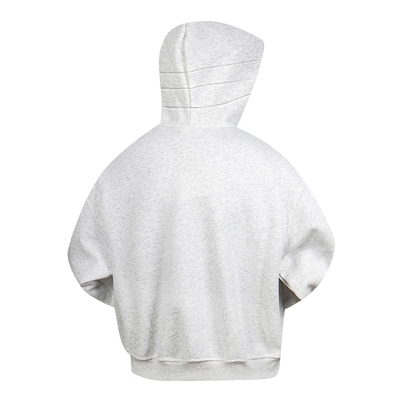 Unisex Oversize-Kapuzenpullover mit Kängurutasche und gerippten Bündchen Drune