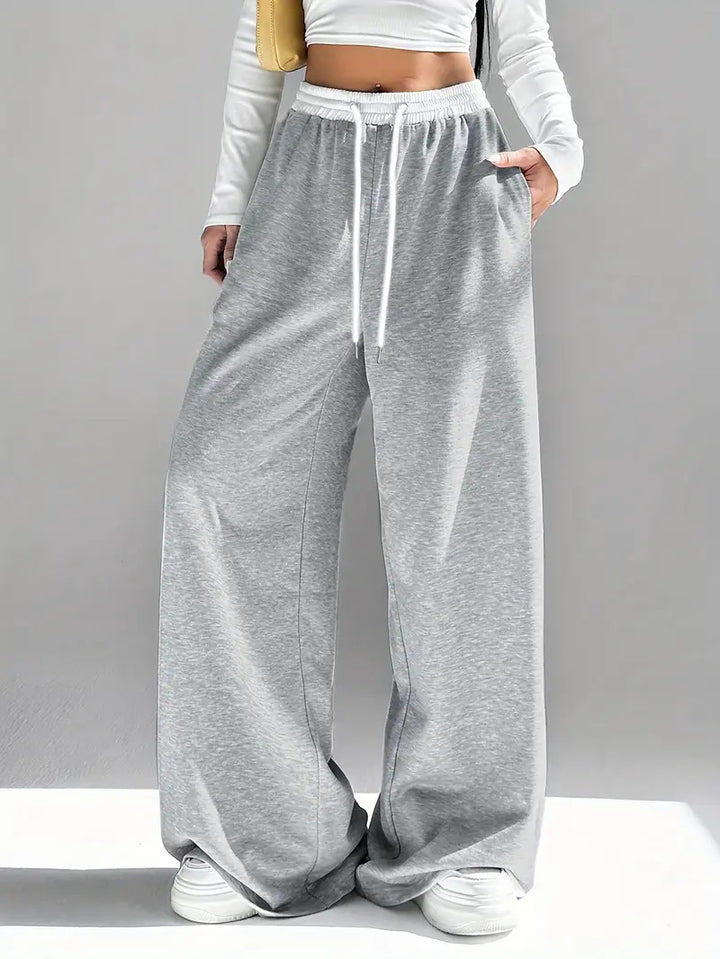 Damen Modische Freizeithose mit auffälligem Print und elastischem Bund Drune