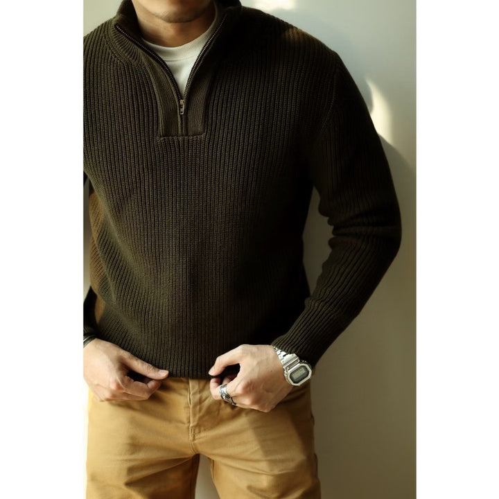 Herren Strickpullover mit Stehkragen Drune