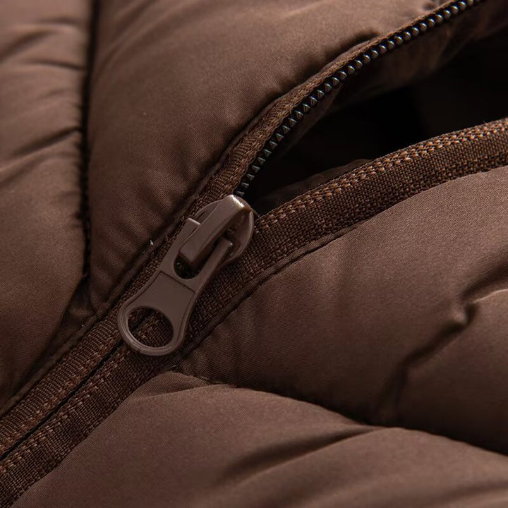 Damen Hybrid-Steppjacke mit Wattierung, Kapuze und elastischen Ärmel-Einsätzen Drune
