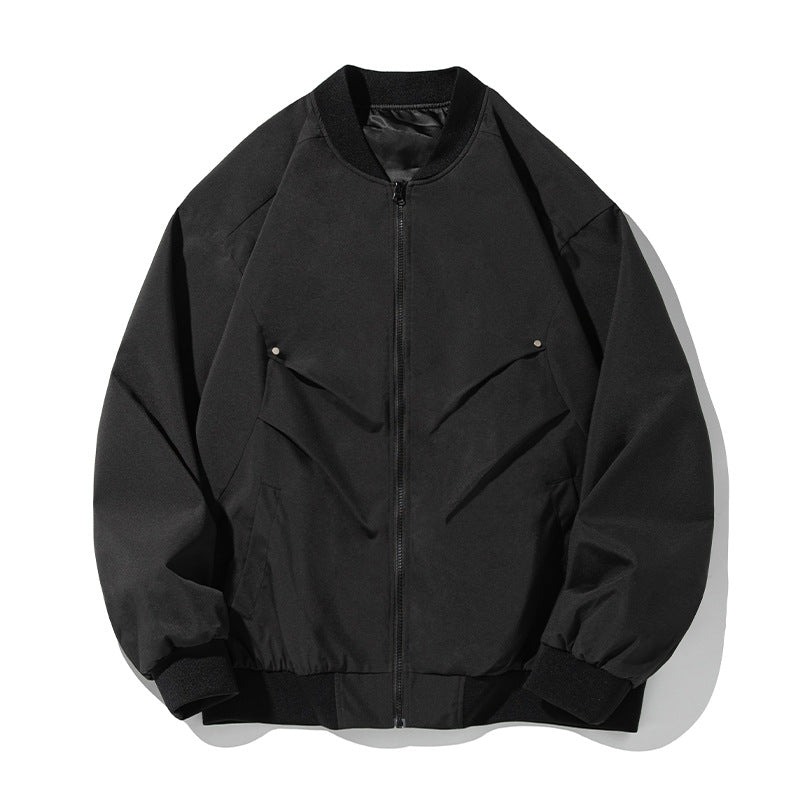 Unisex Oversize-Bomberjacke im Utility-Look mit Stehkragen und verdeckten Pattentaschen Drune