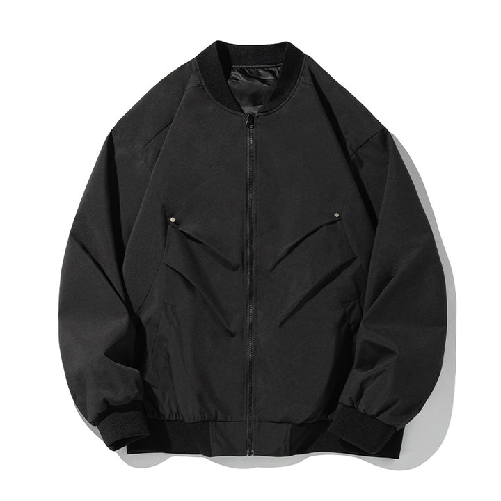 Unisex Oversize-Bomberjacke im Utility-Look mit Stehkragen und verdeckten Pattentaschen Drune