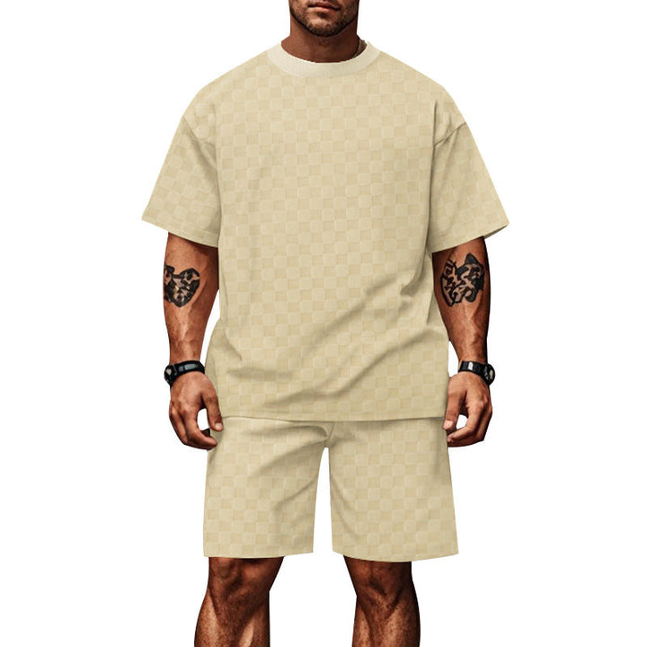 Herren lässiges Kurzarm-Set mit bequemer Passform und stylischem Design Drune
