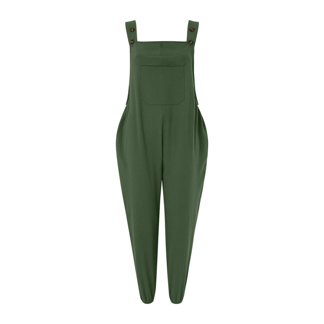 Damen stilvolle Latzhosen mit Taschen Drune
