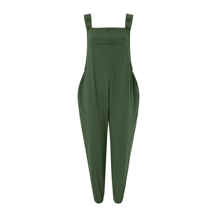 Damen stilvolle Latzhosen mit Taschen Drune