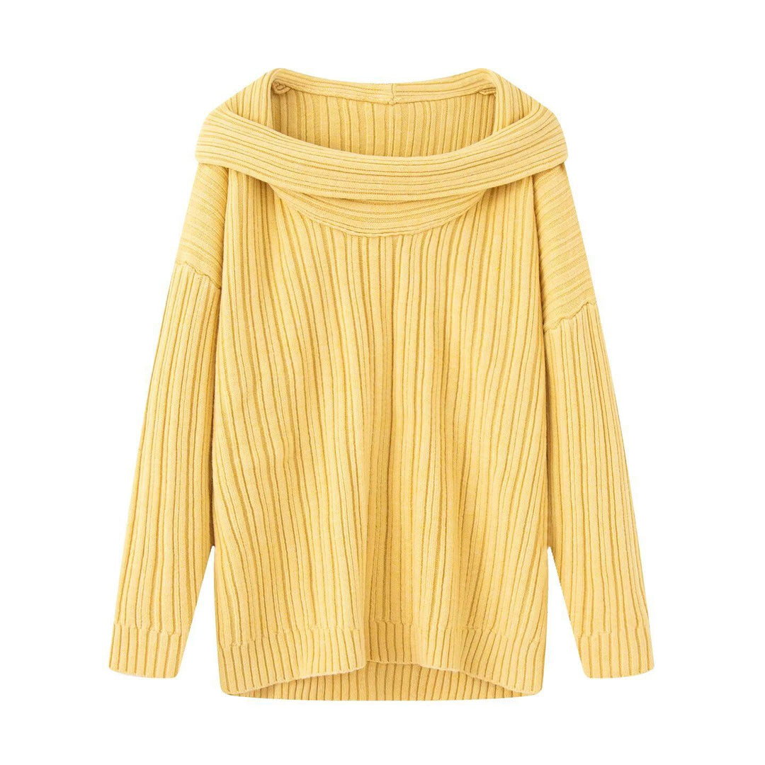 Damen Grobstrickpullover mit modischem Rollkragen Drune