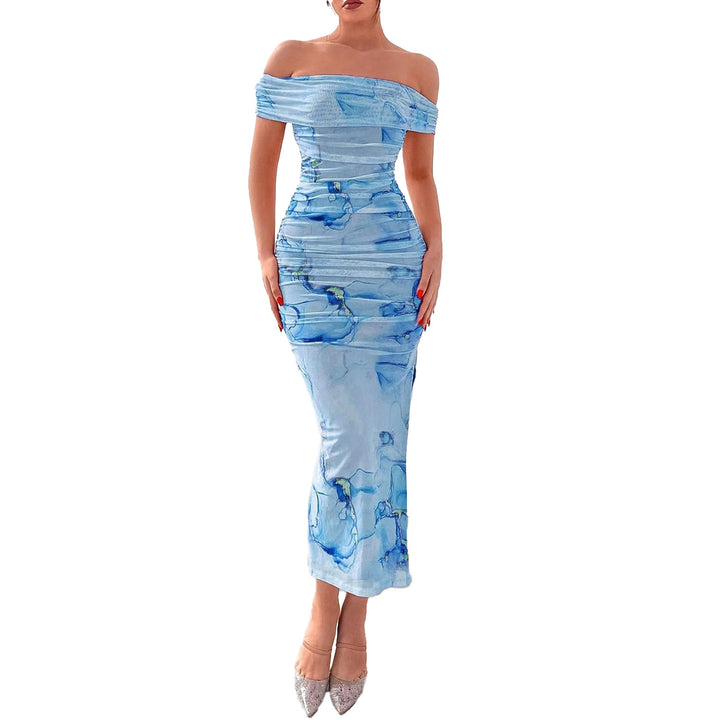 Damen Etuikleid mit romantischen Schulterträgern und floralem Design Drune