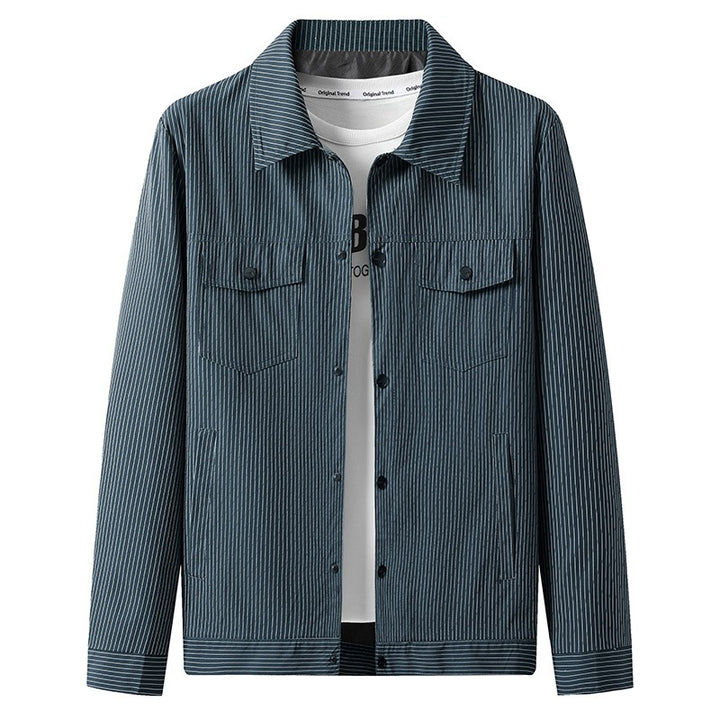 Herren Gestreifte Hemdjacke Drune