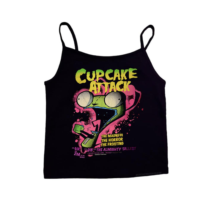 Damen T-Shirt mit kreativem Cupcake-Motiv und modernem Druck Drune