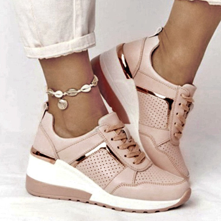 Damen atmungsaktive Sneakers mit perforierten Details und komfortablem Fußbett Drune