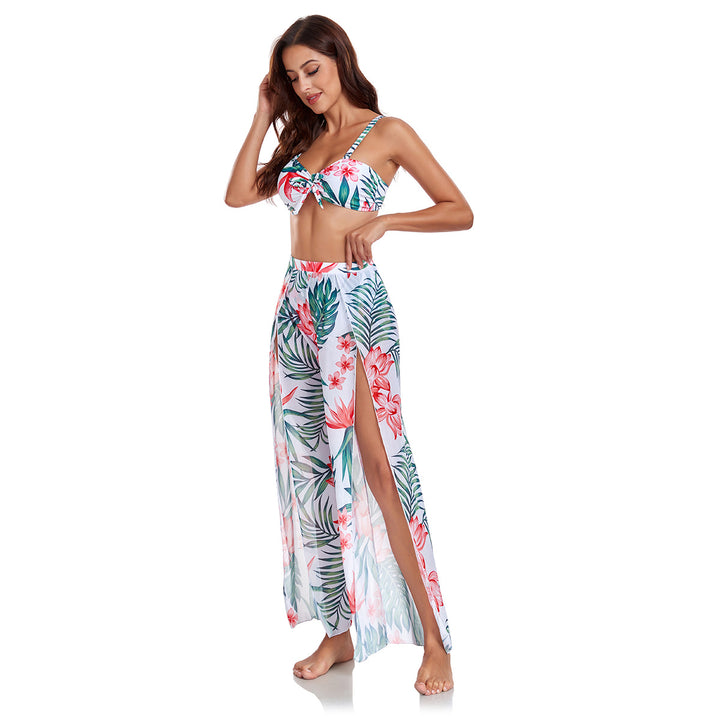 Damen Bikiniset mit transparenter Strandtunika Drune