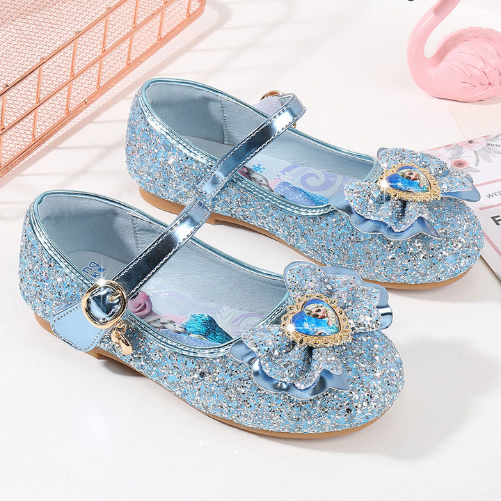 Mädchen Glitzernde Ballerinas mit Blumendekor Drune