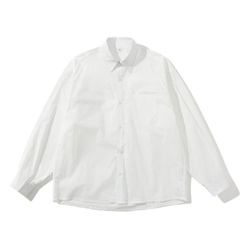Unisex Leichtes Oversize-Hemd im Boxy-Cut mit Brusttasche und abgerundetem Saum Drune