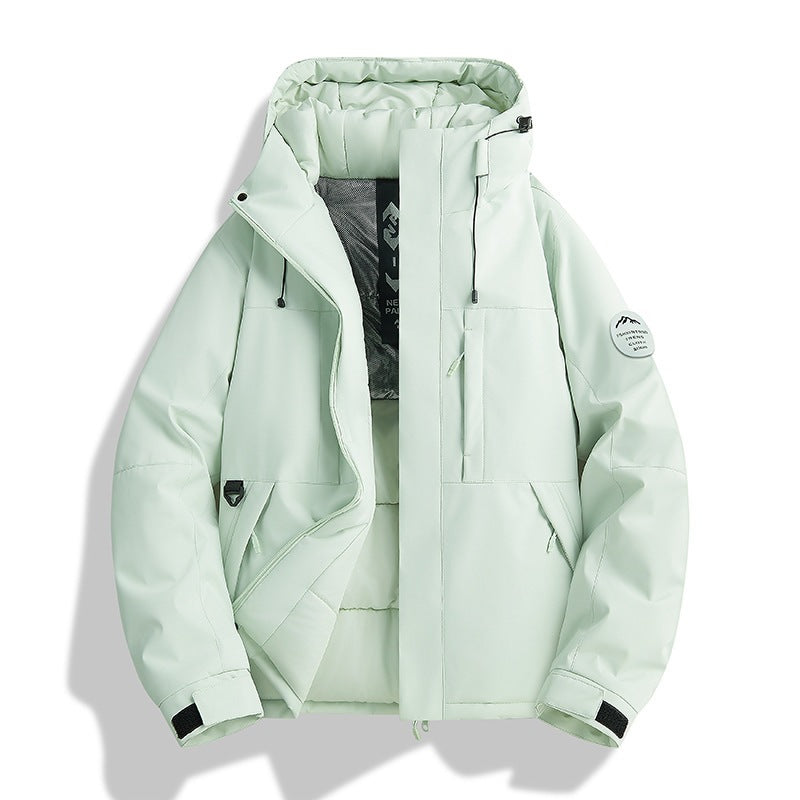Damen Wattierte Winterjacke mit Kapuze, wasserabweisend und winddicht Drune